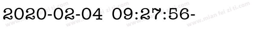 2020-02-04 09:27:56字体转换
